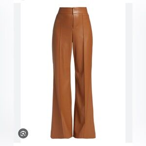 Alice + Olivia classics faux leather wide pants size 14